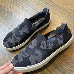 Rothy’s The Original Slip On Sneaker Grey Camo Shoes 7.5
